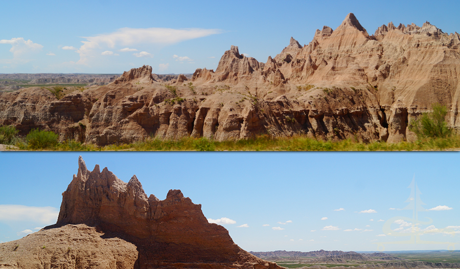 jagged badlands formation from the hikes in badlands national park