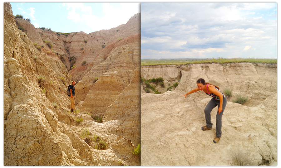 exploring the badlands near the overlook camp spot