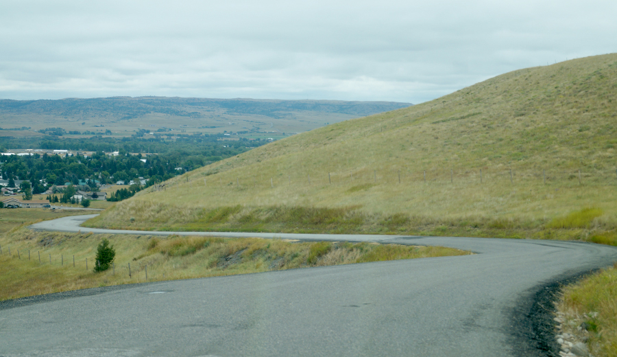 good longboarding hill in big timber