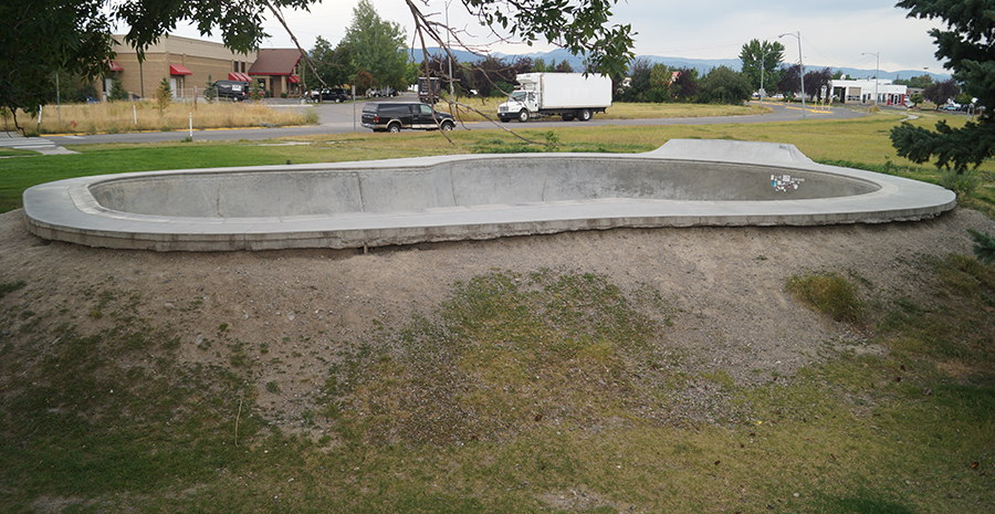 pool like bowl at the bozeman skatepark