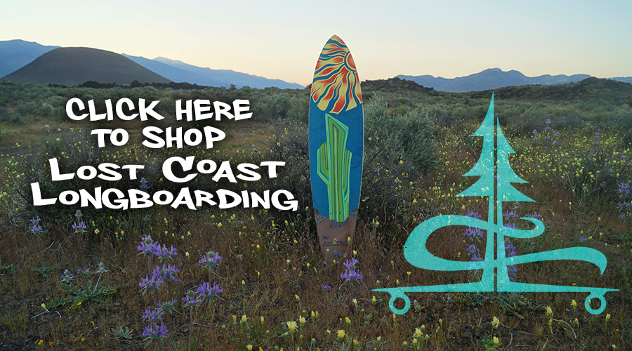 cactus board hand painted by lost coast longboarding