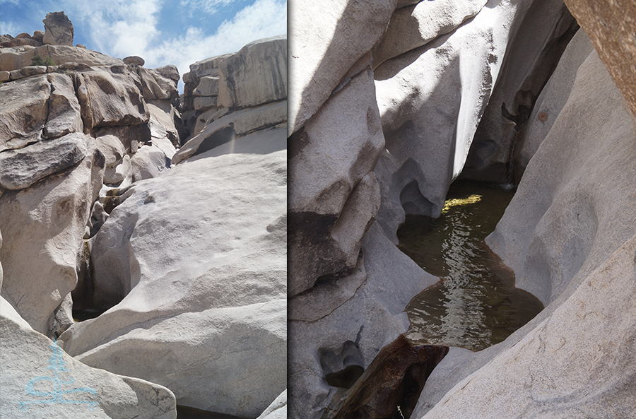 rocks carved out by the stream of water