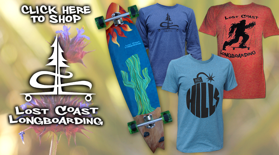 lost coast longboarding hand crafted longboards and t-shirts