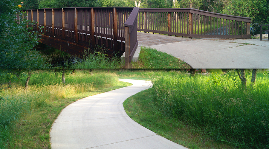 bridge and curve on spearfish bike path