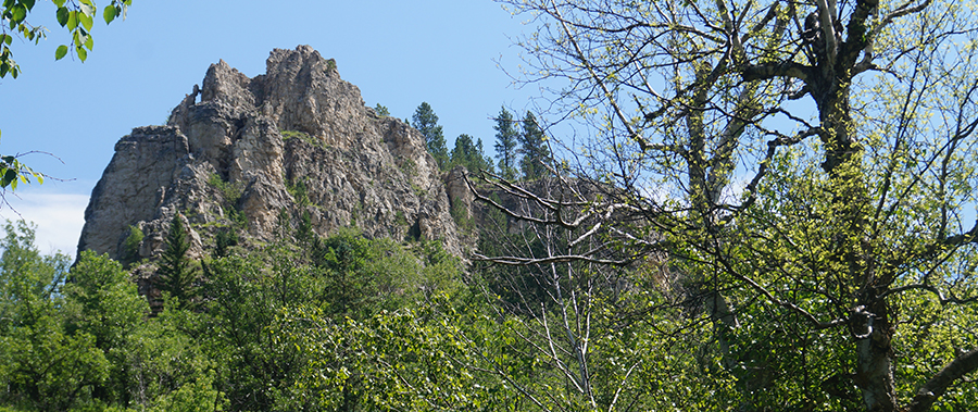 rugged limestone walls of spearfish canyon scenic byway
