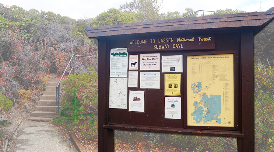 trailhead and information sign