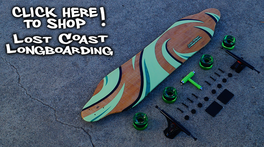 hand painted longboard froom lost coast longboarding shop