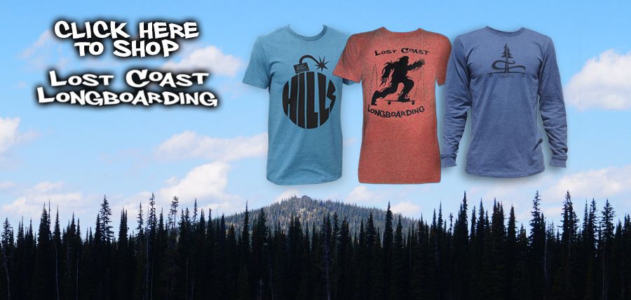 one of a kind t shirts from lost coast longboarding shop