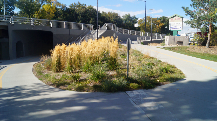 path curving under bridge bypass