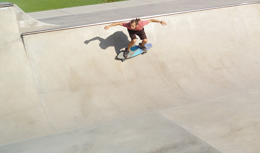 longboarding the banked turns