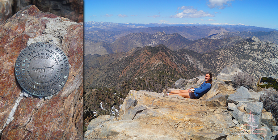 relaxing at the top of owens peak