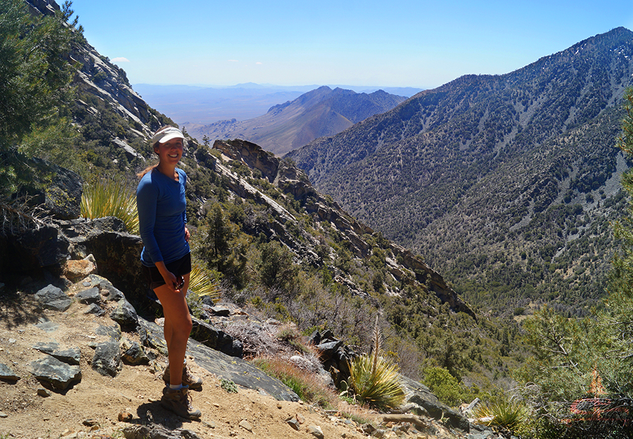 view of the valley below while hiking owens peak