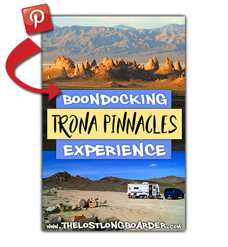 pinterest image to save this camping at trona pinnacles article