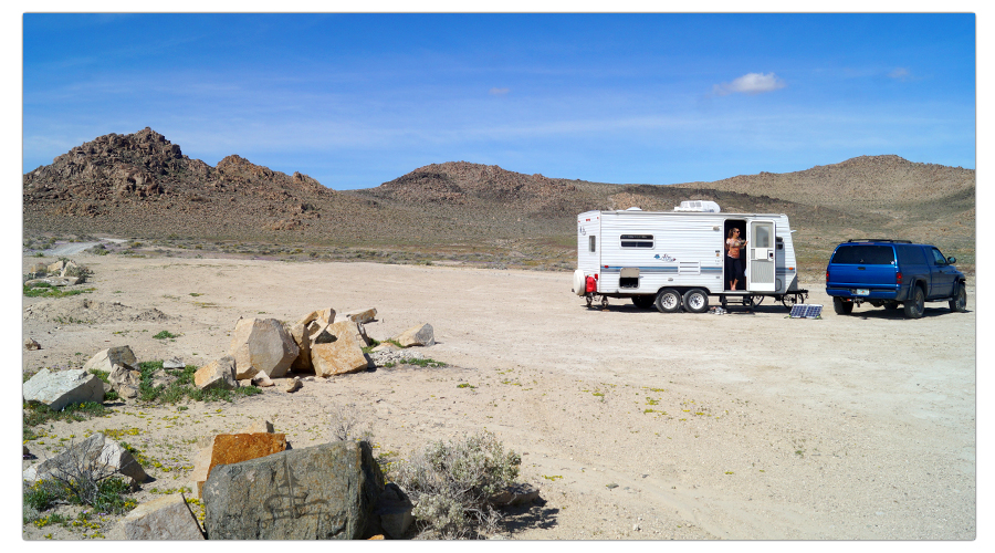 trailer camping at trona pinnacles