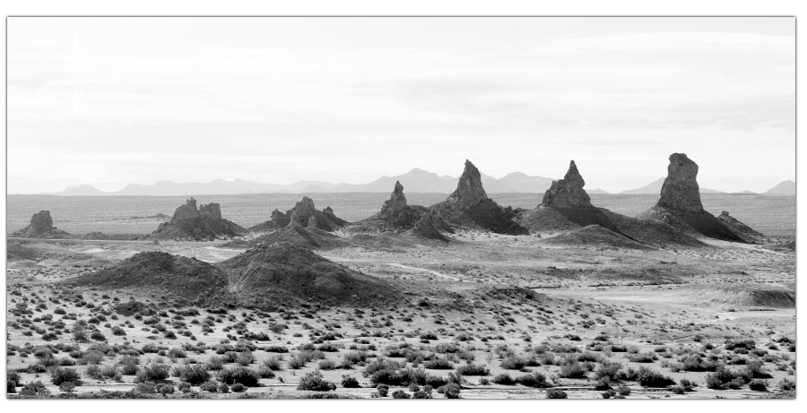 black and white tufa formations