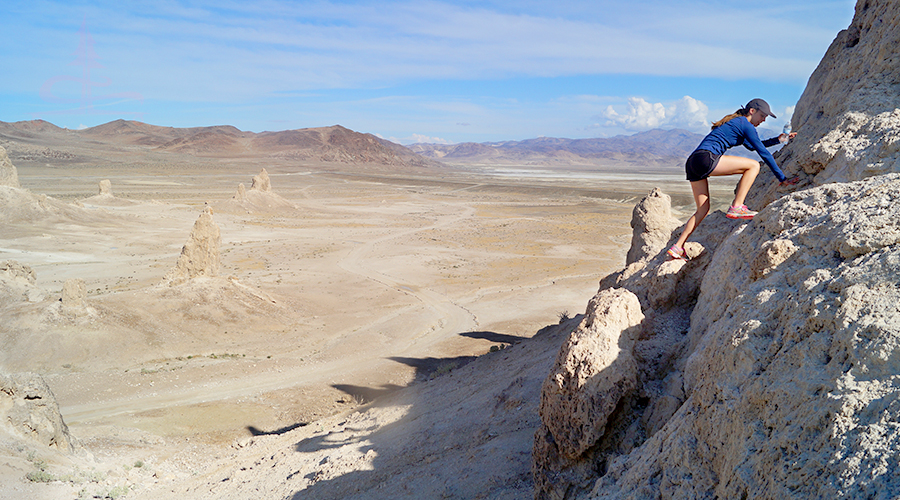 climbing the trona pinnacles tufas