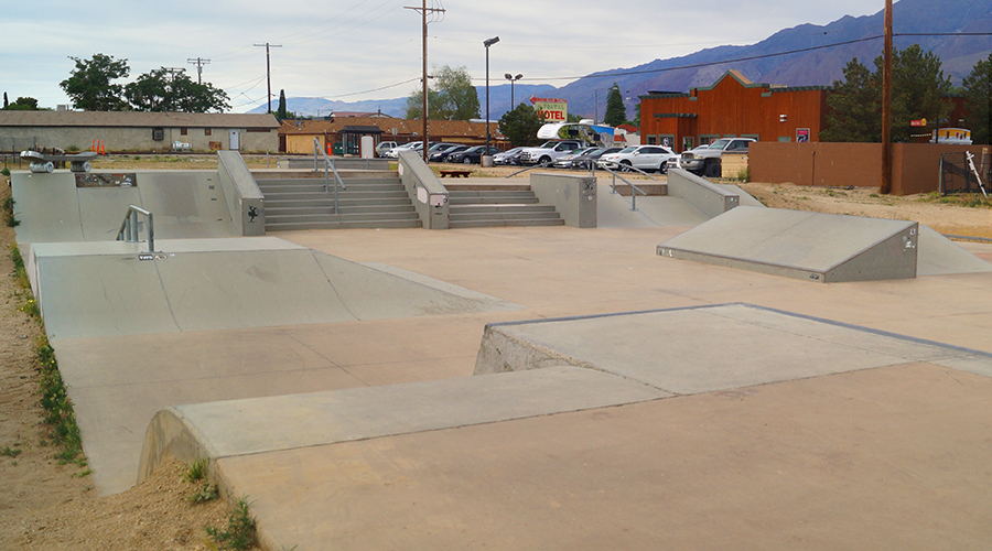 layout of the lone pine skatepark