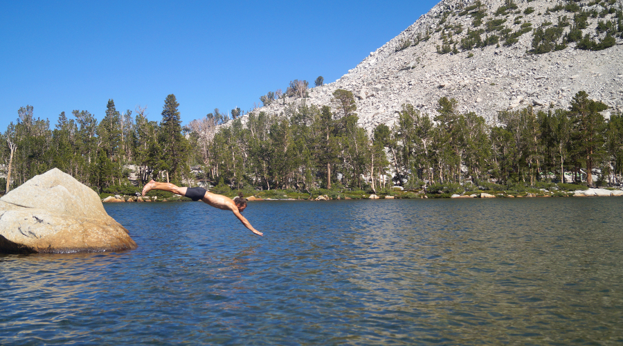 diving into third lake