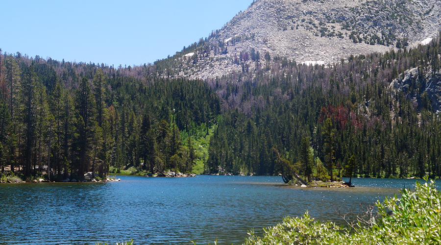 small island in the middle of second lake