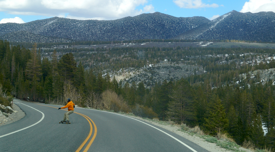 beautiful mountain scenery while longboarding rock creek road