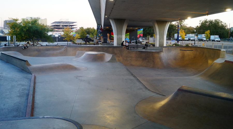 main bowl at the boise skatepark