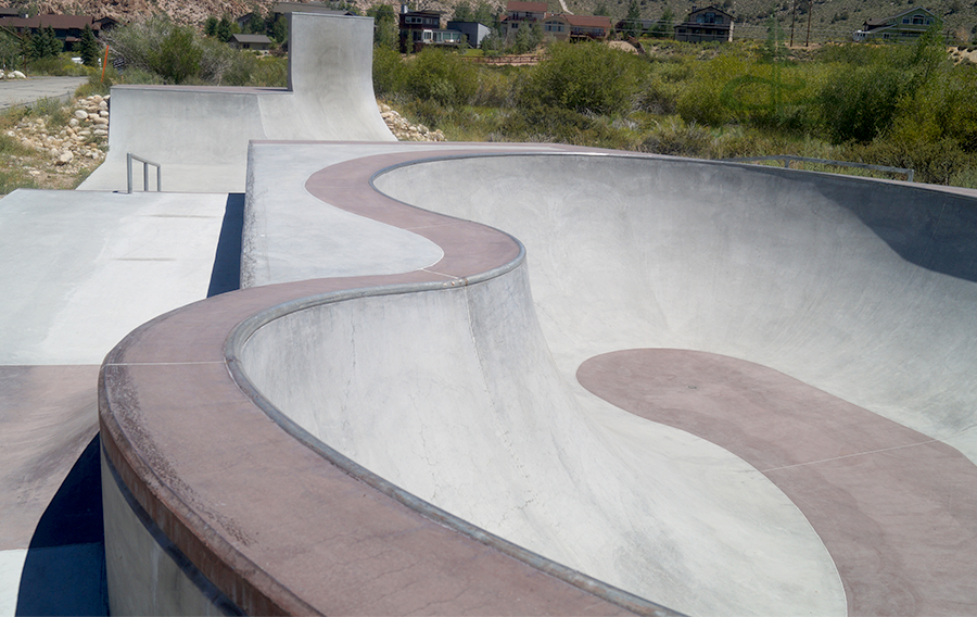 large bowl and tall vert wall