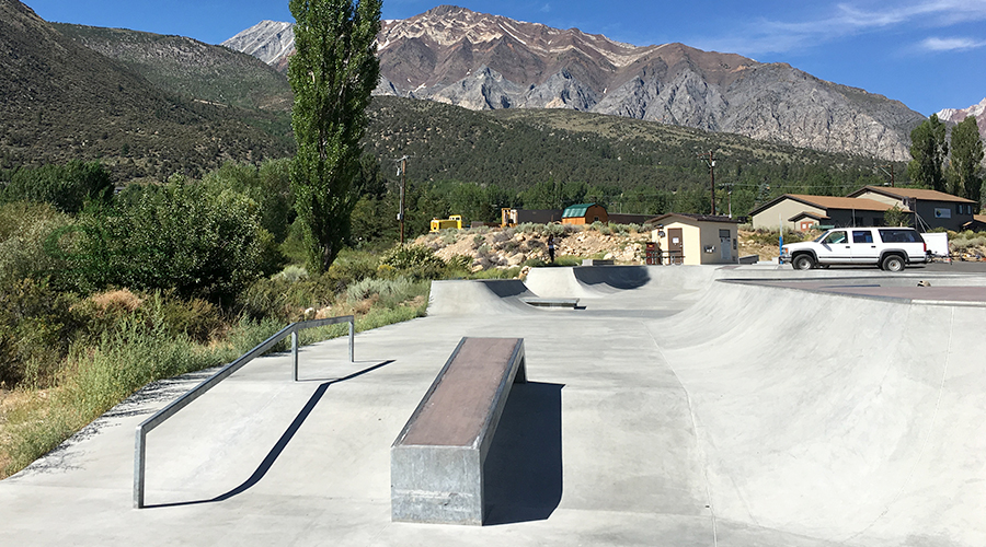 rail and box at crowley skatepark