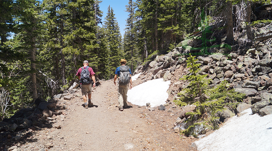 hiking the waterline trail section