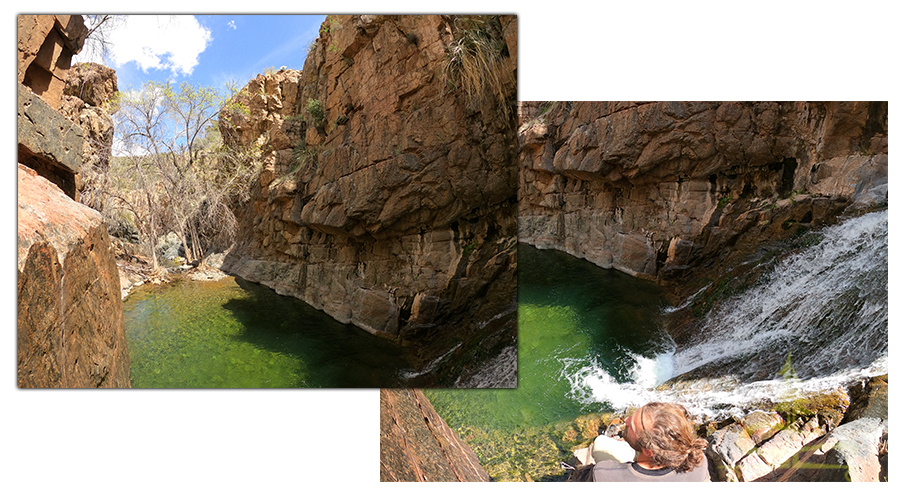 beautiful pool and waterfall in black canyon