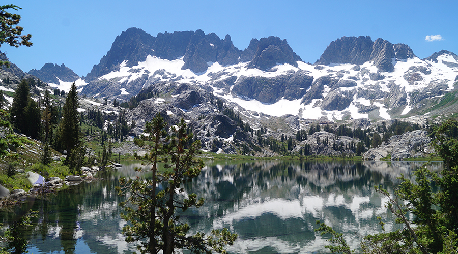 our first glimpse as we were backpacking to ediza lake