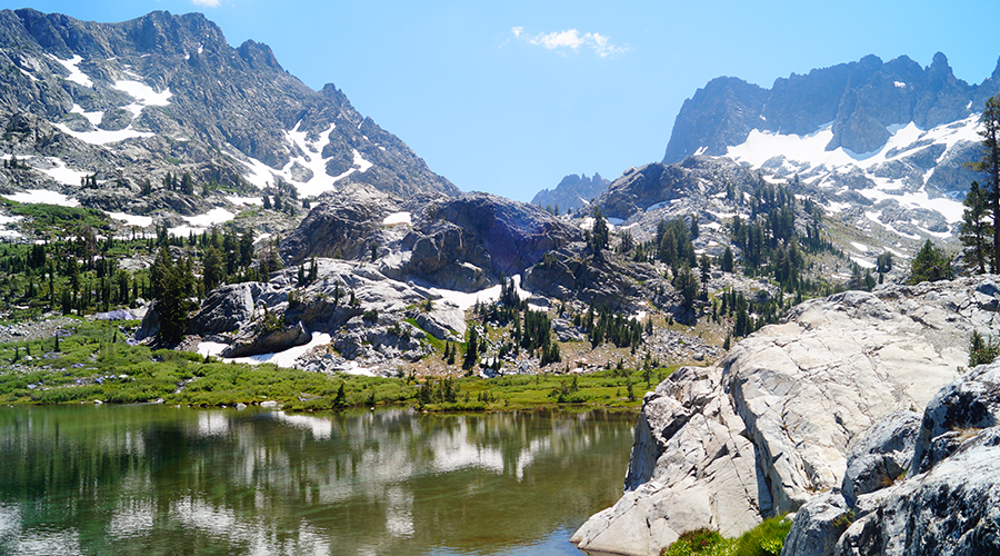 stunning granite surrounding ediza lake