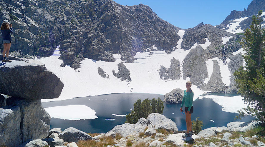 taking in the beauty of iceburg lake