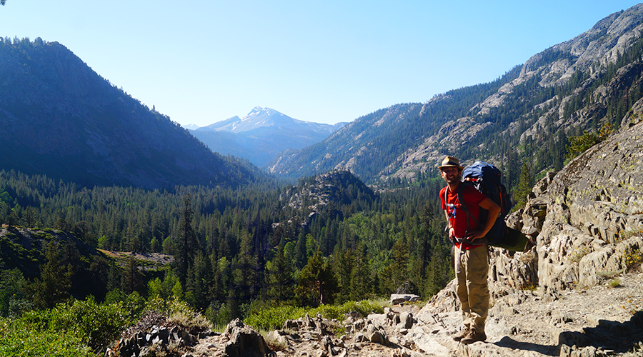 beautiful mountain view while backpacking to Ediza Lake