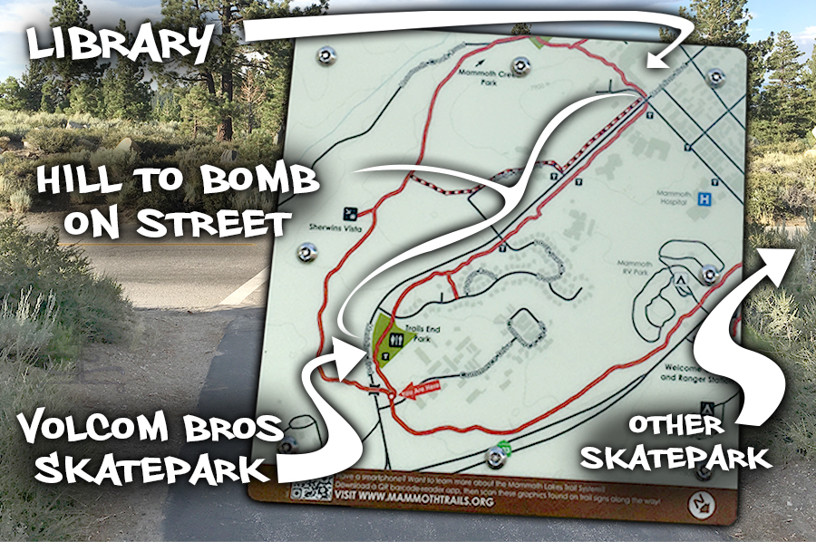 map of the mammoth lakes trail system