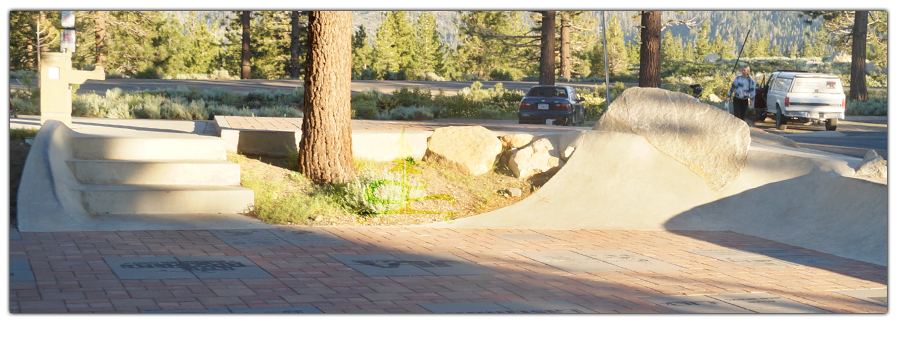 nature integrated into the layout of the park