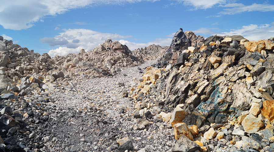 among the rocks that make up obsidian dome