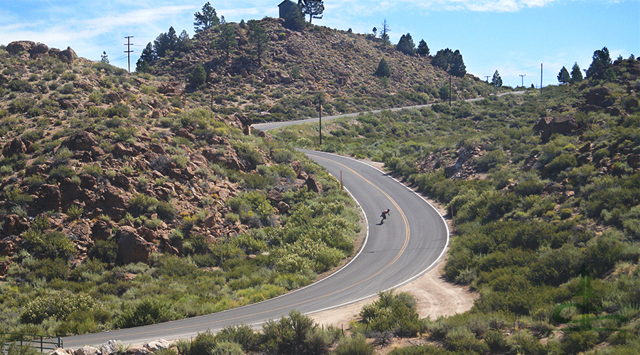 steep curvy downhill finale on owens gorge road longboarding run