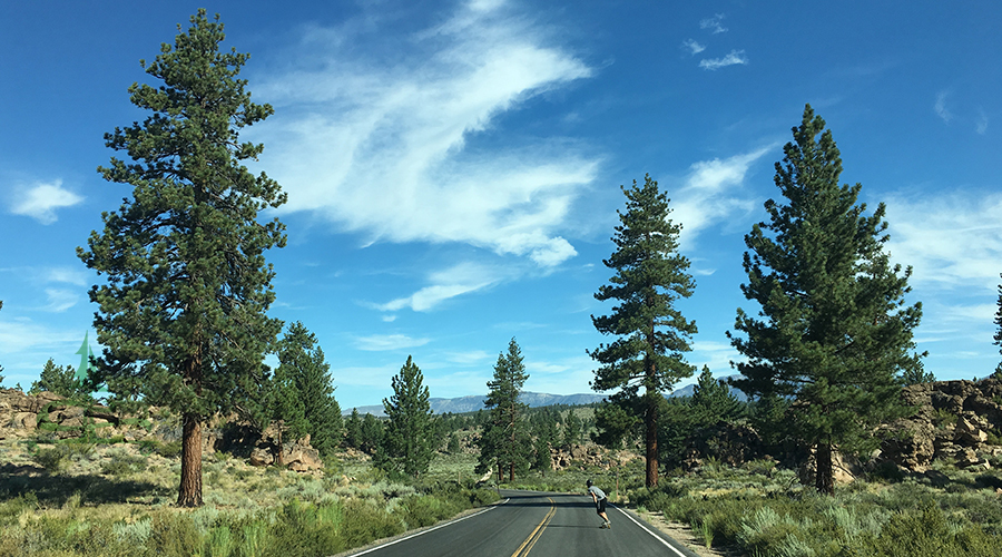 big conifers on owens gorge road longboard run