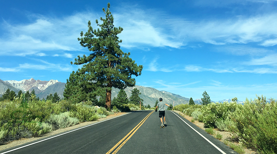 uphill section longboarding owens gorge road