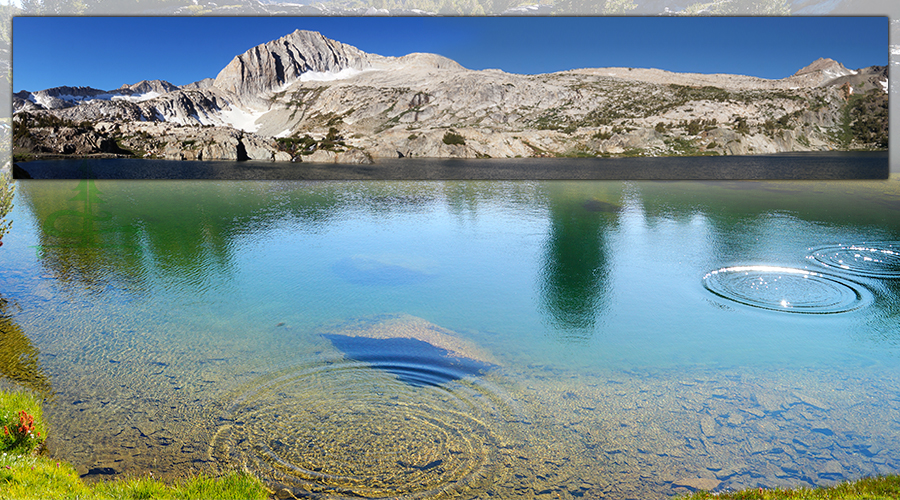 beautiful lakes and granite on twenty lakes basin trail