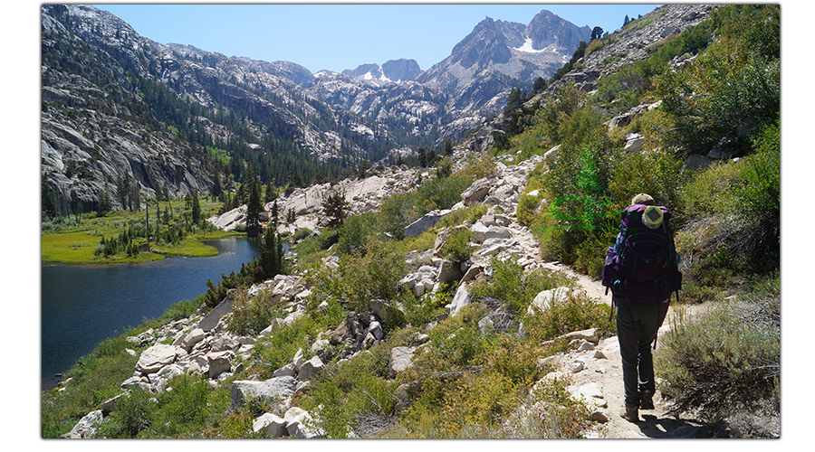 walking above the barney lake shoreline