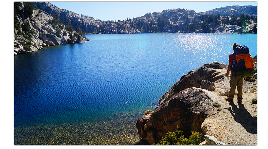 beautiful blue waters of peeler lake