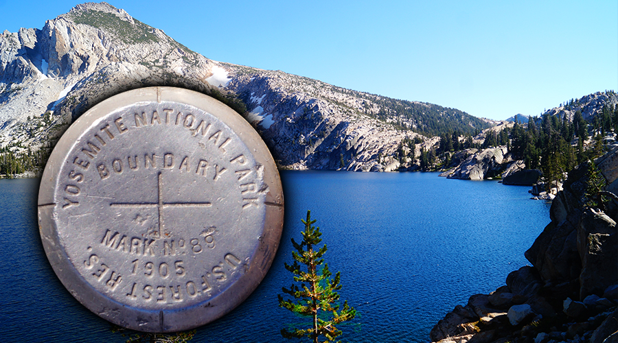 yosemite national park boundary marker