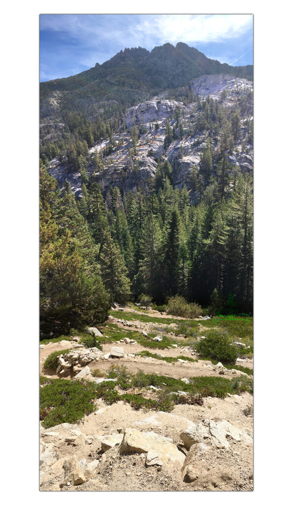 steep descent full of switchbacks on peeler lake loop