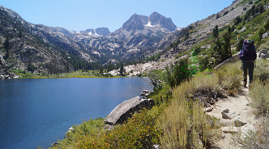 backpacking the trail along barney lake