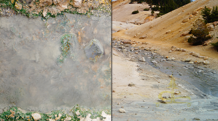 amazing volcanic water at bumpass hell trail