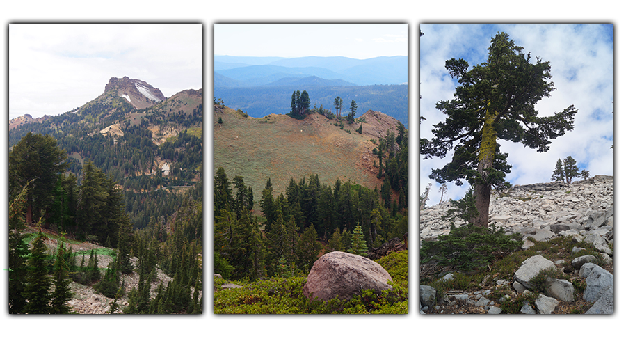 beautiful views of lassen volcanic national park from the trail
