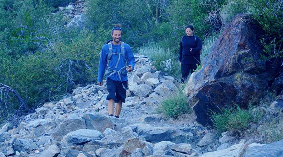 hiking down from horsetail falls