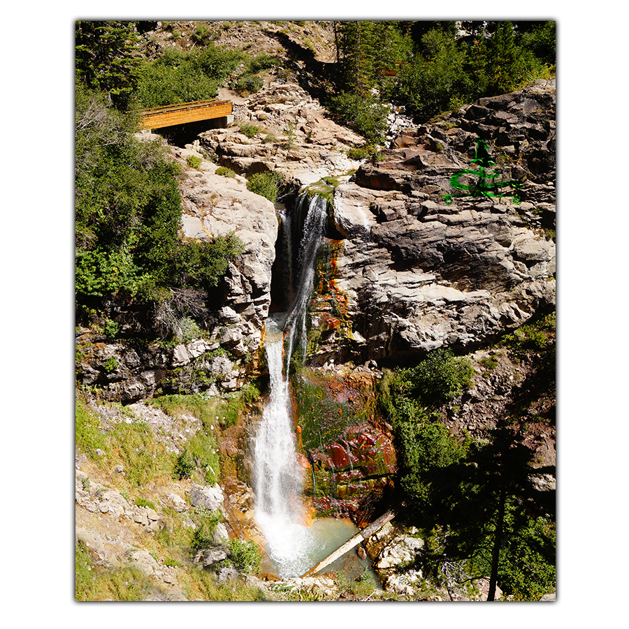 view of mill creek falls from the overlook