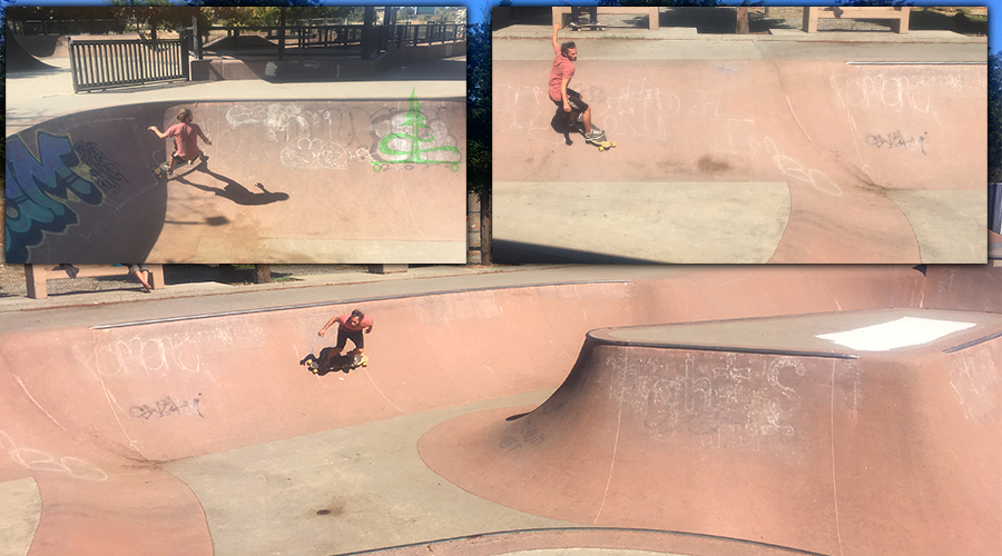 the skatepark in Oroville is a lot of fun on a longboard
